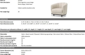 Fotoliu modern design LUX Agostino, Nuoro beige