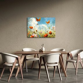 Tablou - Fluturi pe pajiștea de vară (70x50 cm)