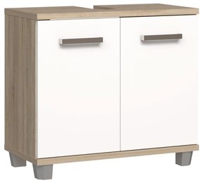 Dulap pentru baie VENOM, alb/stejar Sonoma