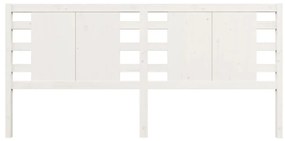 Tablie de pat, alb, 166x4x100 cm, lemn masiv de pin 1, Alb, 166 x 4 x 100 cm