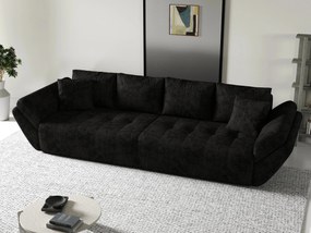 Canapea extensibilă dumonde cu ladă de depozitare si sezut confortabil din spuma high-density, Berlin Enjoy Black 300x100 cm