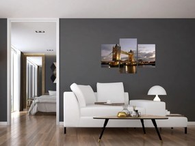 Tablou - Tower Bridge la noapte (90x60 cm)