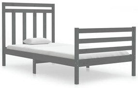 3105307 vidaXL Cadru de pat, gri, 100x200 cm, lemn masiv