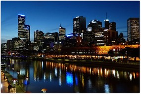 Tablou cu noaptea în Melbourne (90x60 cm)