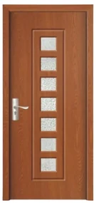 Usa Interior din MDF Novo Doors ND236, Cadru din Lemn Masiv, Geam Sablat, KIT COMPLET, Toc , Manere si balamale incluse (Culoare: Crem, Dimensiune: