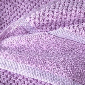 Set de 2 prosoape de baie din frotir MODENA liliac 70 x 140 cm