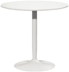 HOMCOM Masă de bucătărie pentru 2 persoane, blat rotund Ø80 cm, MDF și oțel, antiderapant, Alb, 75H cm | Aosom Romania