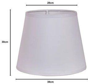 Duolla - Abajur pentru lampă de podea CLASSIC L E27 pr. 38 cm alb