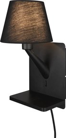 Aplică de perete negru-mat Comfort – Trio