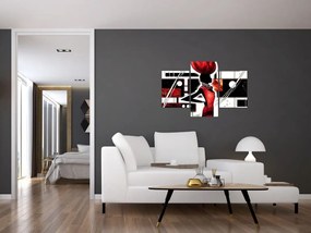 Tablou picuturii cu damă străveche (90x60 cm)