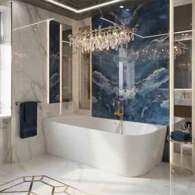 Cada de colt acrilica Bellanto Slim 170 Stanga