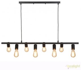 Lustra moderna cu 8 surse de lumina directionabile MIAMI, negru MIAMI/H8/B