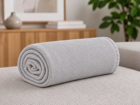 Patura din polar FLEORA, gri deschis Dimensiune: 200 x 220 cm
