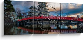 Tablou - Japonia (cu ceas) (90x30 cm)