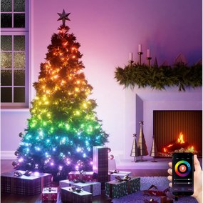 Nanoleaf N7102K02-25HSL-LEDRGBW — ghirlandă LED, 300 LED, 2×12 m, RGBW, 2700–6500 K, Wi‑Fi, IP67