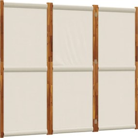 vidaXL Paravan de cameră cu 3 panouri, gri deschis, 210x180 cm