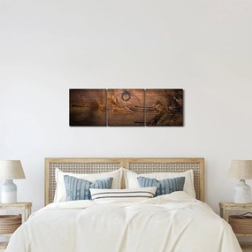 Tablou textura lemnului (cu ceas) (90x30 cm)