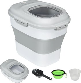 PawHut Recipient pentru Crochete de Câini Capacitate 5-25L cu Închidere Ermetică Gri | Aosom Romania