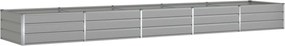 vidaXL Jardinieră Gri deschis 480 x 100 x 45 cm Oțel Galvanizat
