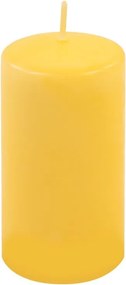 Set de lumânări pilon, 11,5 cm, Ø 6 cm, galben, 12 buc.