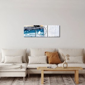 Tablou - Atingeri abstracte (cu ceas) (90x30 cm)