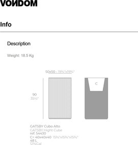 Ghiveci plante design decorativ modern exterior / interior GATSBY PRISMA 50x50x90cm