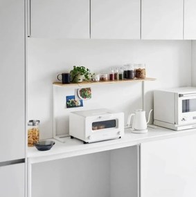 Raft suplimentar alb/în culoare naturală din lemn 90x18 cm Tower – YAMAZAKI