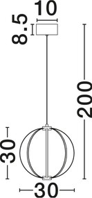 Lustra LED decorativa BREA D-30cm