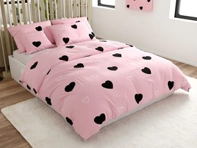 Lenjerie de pat policoton CORAZON POLY roz Dimensiune lenjerie de pat: 70 x 90 cm | 140 x 200 cm