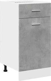 vidaXL Dulap inferior cu sertar “Lyon”, gri beton, 40 x 46 x 81,5 cm