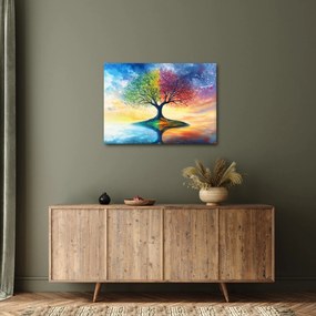 Tablou – Arbore pictat al anotimpurilor (70x50 cm)