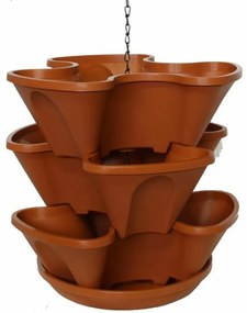 Cascadă suspendată, 3 piese, culoare teracota, 33 cm