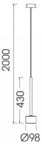 Pendul design modern TONIC cupru