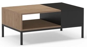 Măsuță de cafea neagră/în culoare naturală 56x90 cm Cailin – Marckeric