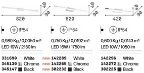 Aplica LED pentru oglinda baie IP54, RIFLESSO AP D82 alb