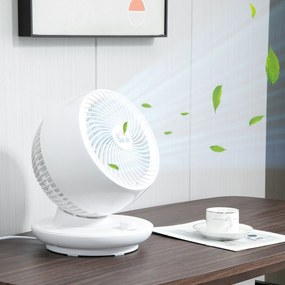 HOMCOM Ventilator cu Oscilare 70° și Înclinare 90°, 3 Viteze, Flux Aer Puternic, Design Modern | Aosom Romania