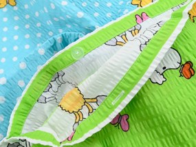 Lenjerie de pat din crep pentru patut OVECKY albastru Dimensiune lenjerie de pat: 45 x 65 cm | 90 x 135 cm