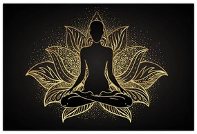 Tablou - Silueta într-o floare de lotus (90x60 cm)