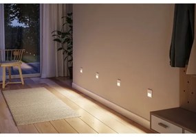 Paulmann 80002 - LED 1W lampă scări cu senzor TSARO 230V albă/lead