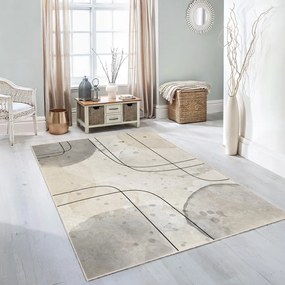 Covor gri/crem lavabil 80x150 cm Simple Lines – Mila Home