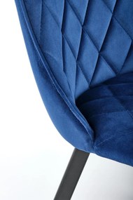 Scaun K450 velvet bleumarin