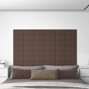 Panouri de perete, 12 buc., gri taupe, 30x15cm, textil, 0,54 m   12, Gri taupe, 30 x 15 cm