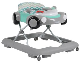 Premergator Reglabil in 3 Trepte NOVOKIDS™ Shelby Mini Car , Roti silentioase, Pliabil, 8 Roti, Cu Melodii si volan, Model Masinuta, Turquoise