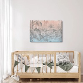 Tablou - Plante tropicale pe perete (90x60 cm)