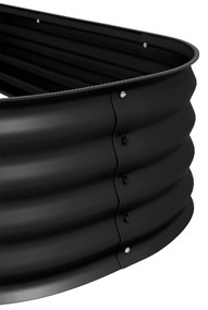 Outsunny Grădiniera ridicată pătrată pentru grădină din oțel modular pentru legume, plante, flori, dim. 240 x 62 x 30cm | Aosom Romania