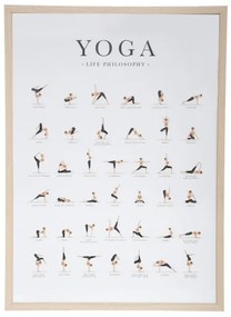 Poster Yoga, rama MDF, sticla, 52x72 cm