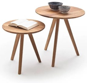 Set de 2 măsuțe de cafea VEYLOR, stejar