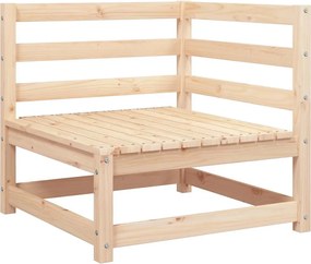 vidaXL Canapea de colț de grădină, 70x70x67 cm, lemn masiv pin