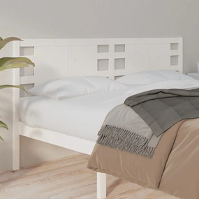 vidaXL Tăblie de pat, alb, 126x4x100 cm, lemn masiv de pin