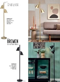 Lampadar, Lampa de podea cu doua spoturi directionabile Bremen auriu